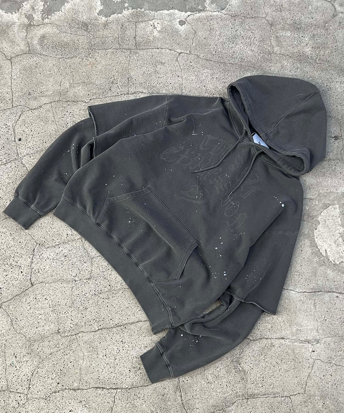 裏毛 レイヤードプルパーカー