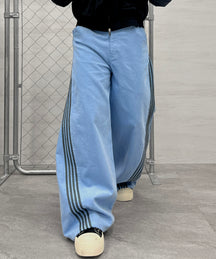 コーデュロイ ラインカーブ パンツ