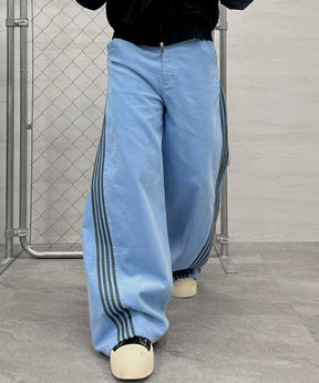 コーデュロイ ラインカーブ パンツ