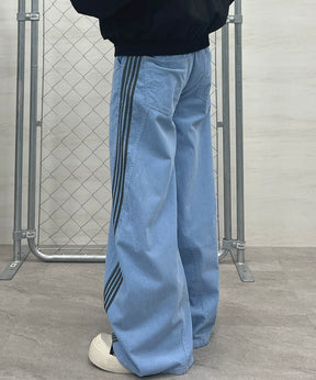 コーデュロイ ラインカーブ パンツ