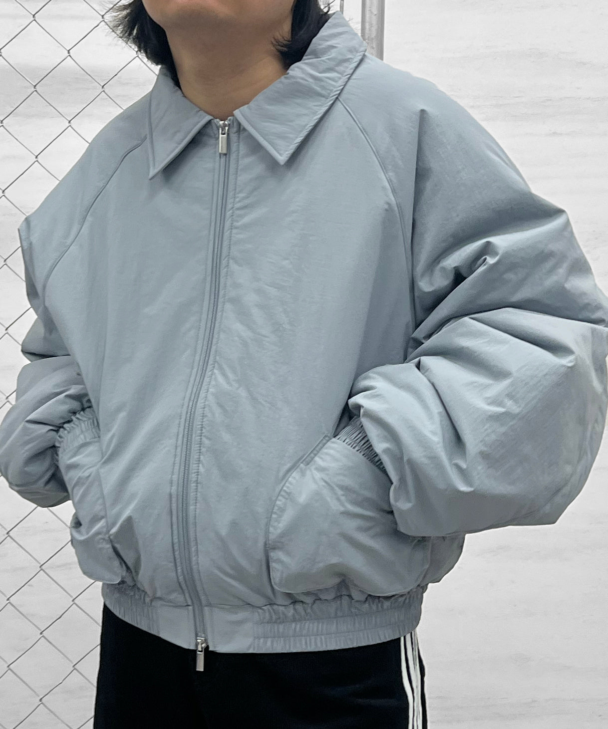 バックプリント ナイロン 中綿ブルゾン