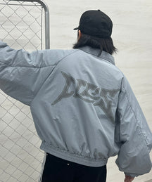 バックプリント ナイロン 中綿ブルゾン