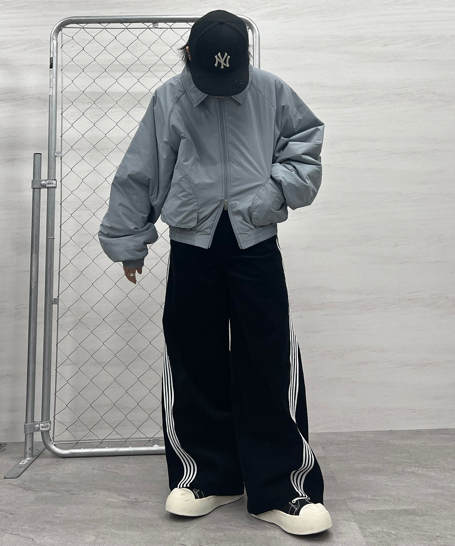 バックプリント ナイロン 中綿ブルゾン