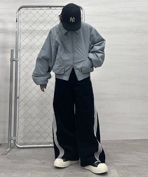 バックプリント ナイロン 中綿ブルゾン