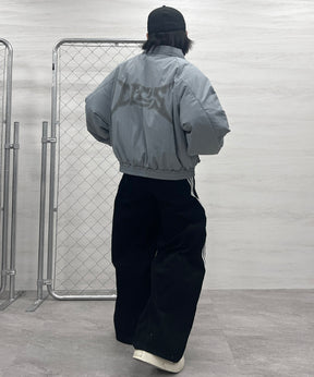 バックプリント ナイロン 中綿ブルゾン