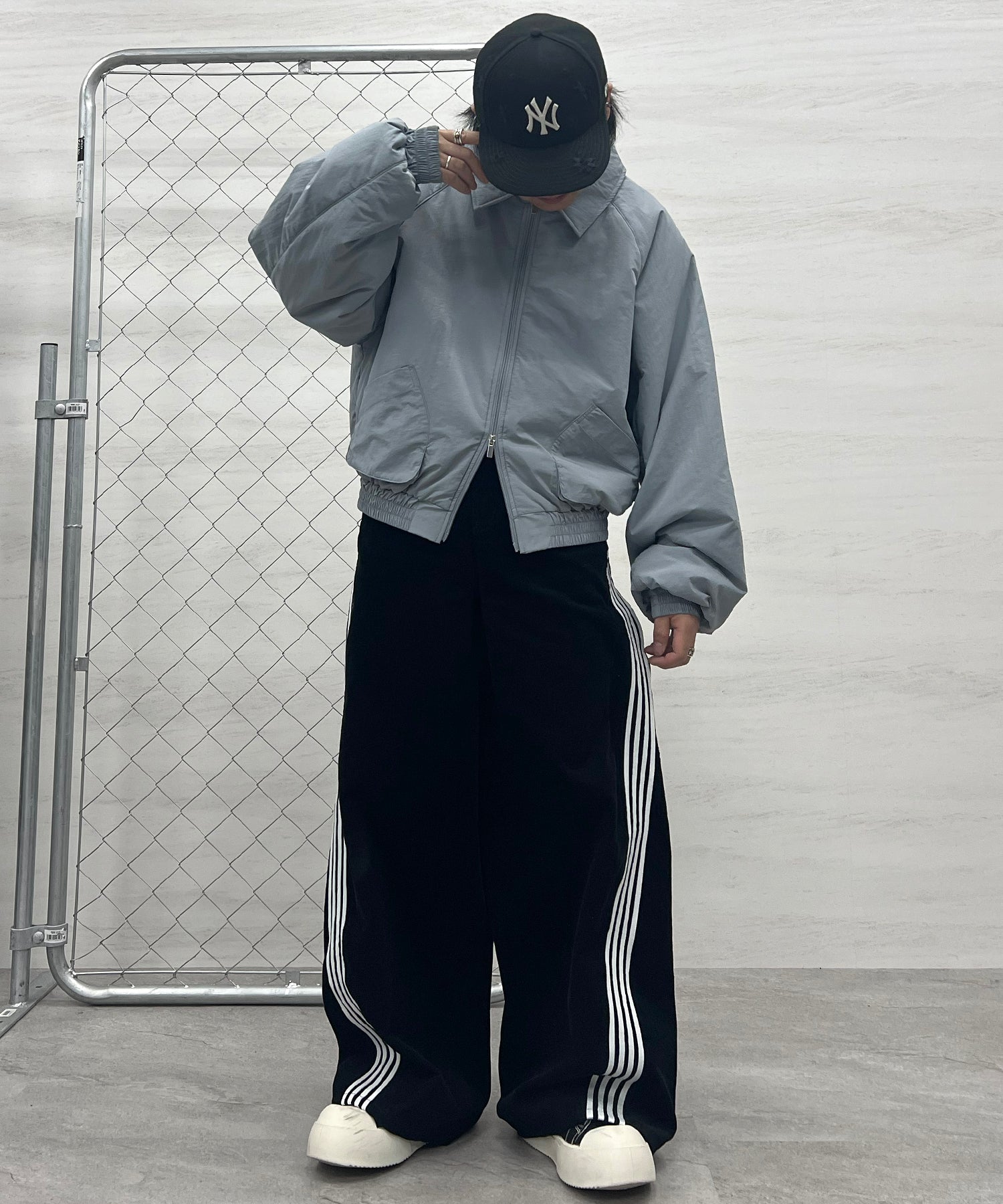 バックプリント ナイロン 中綿ブルゾン