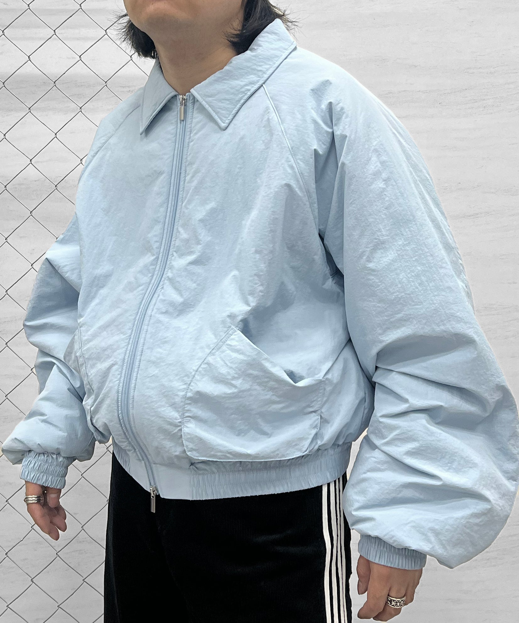 バックプリント ナイロン 中綿ブルゾン