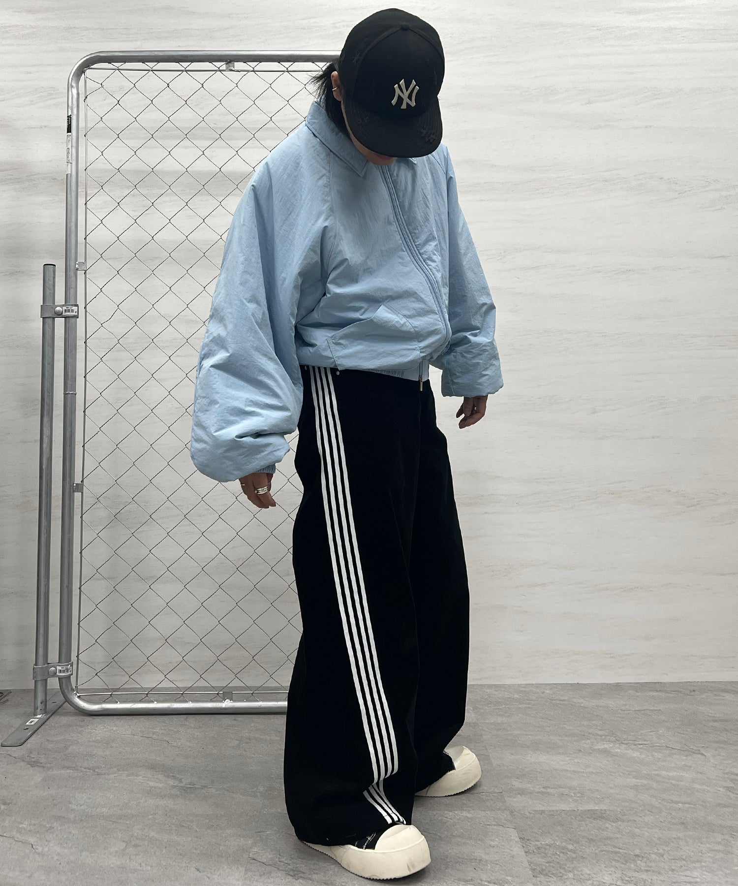 バックプリント ナイロン 中綿ブルゾン