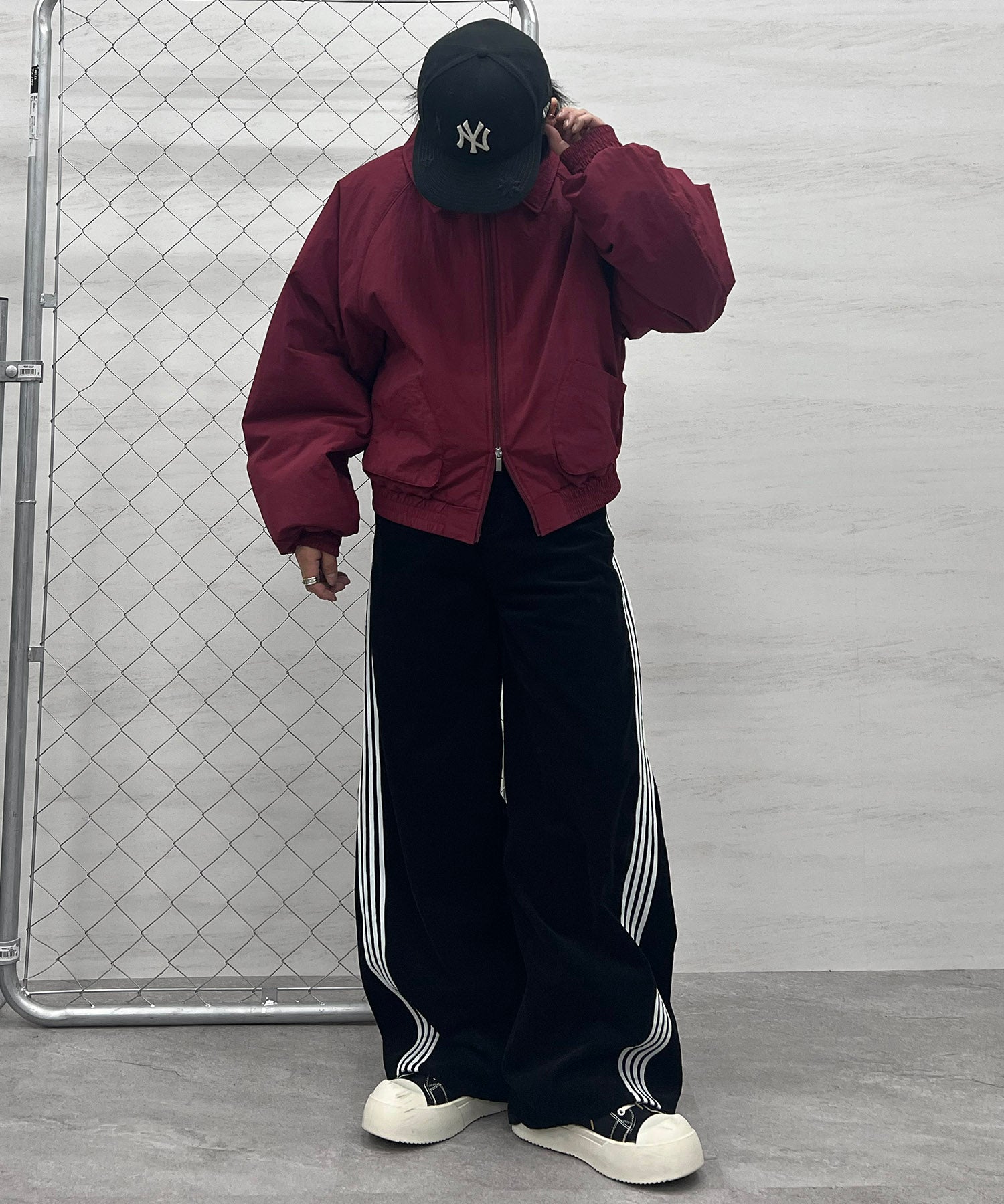 バックプリント ナイロン 中綿ブルゾン