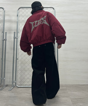 バックプリント ナイロン 中綿ブルゾン