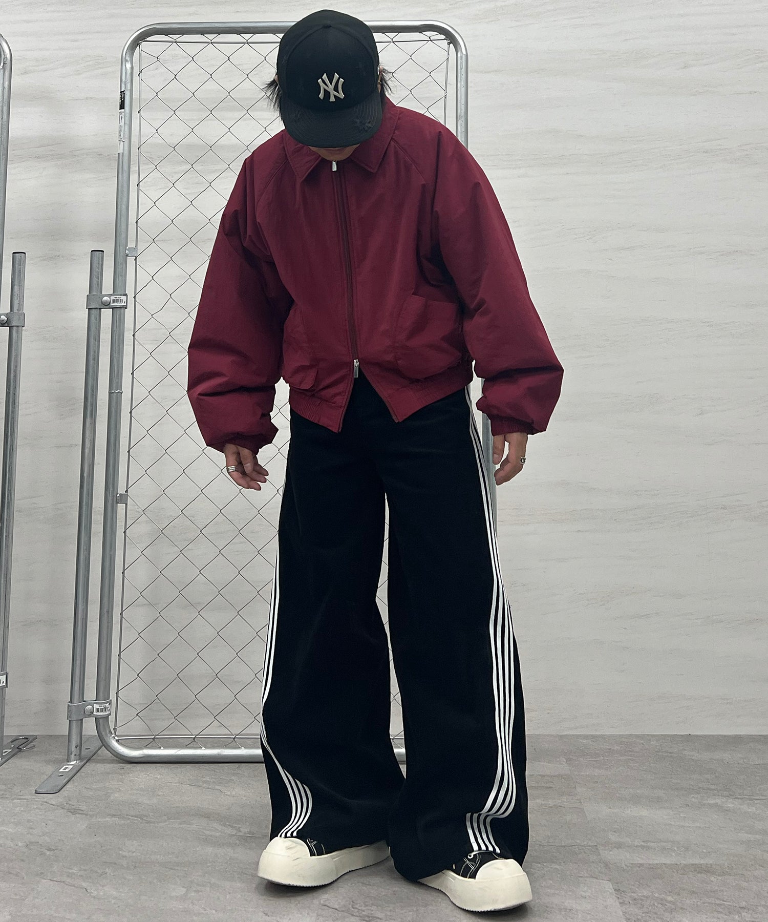 バックプリント ナイロン 中綿ブルゾン