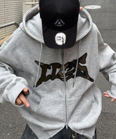 タギング総柄 フルジップフーディ