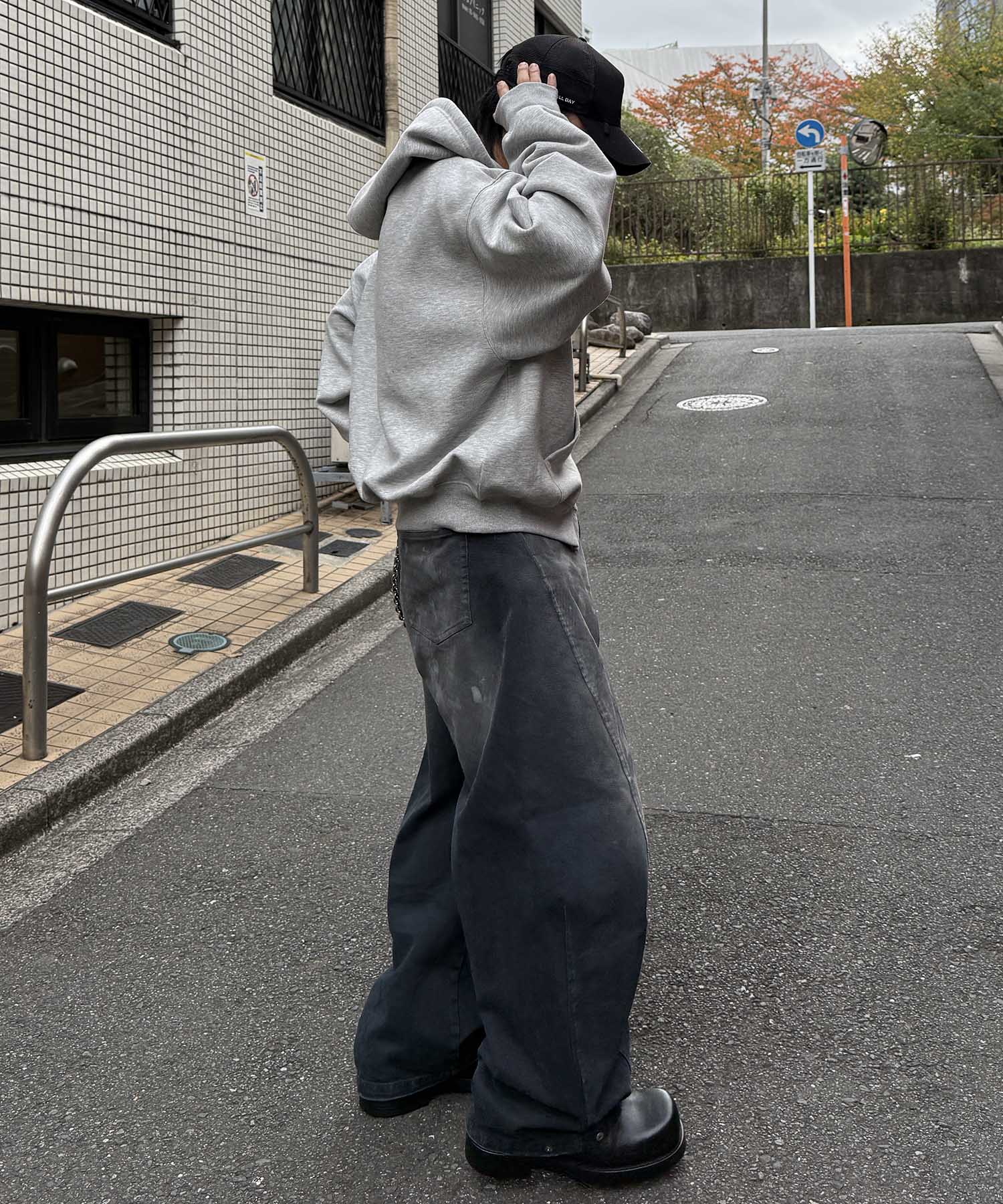 タギング総柄 フルジップフーディ