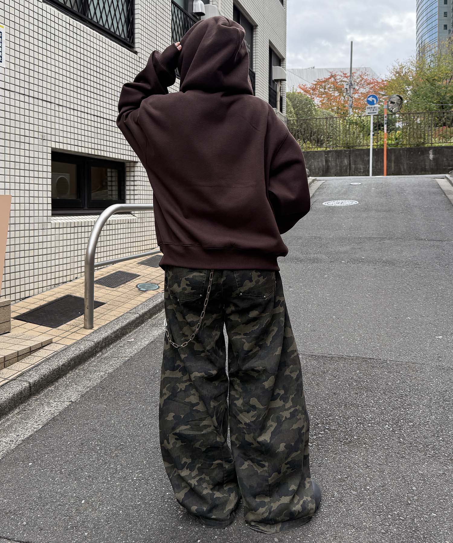 タギング総柄 フルジップフーディ