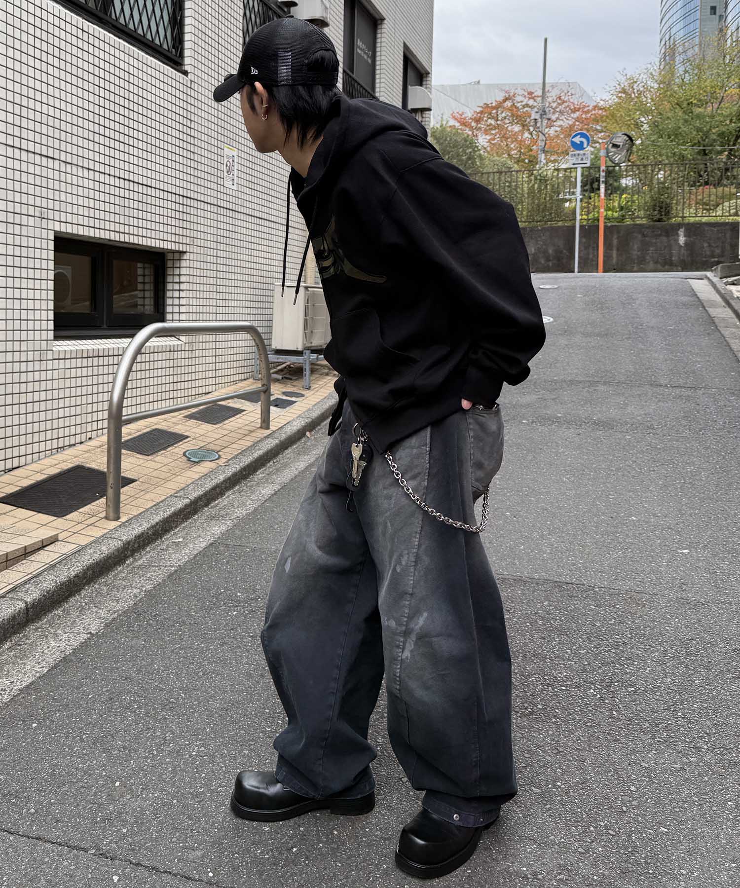 タギング総柄 フルジップフーディ