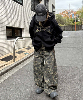 タギング総柄 フルジップフーディ