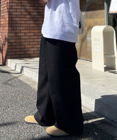 24SS ナチュラルシルエット カツラギワイドパンツ