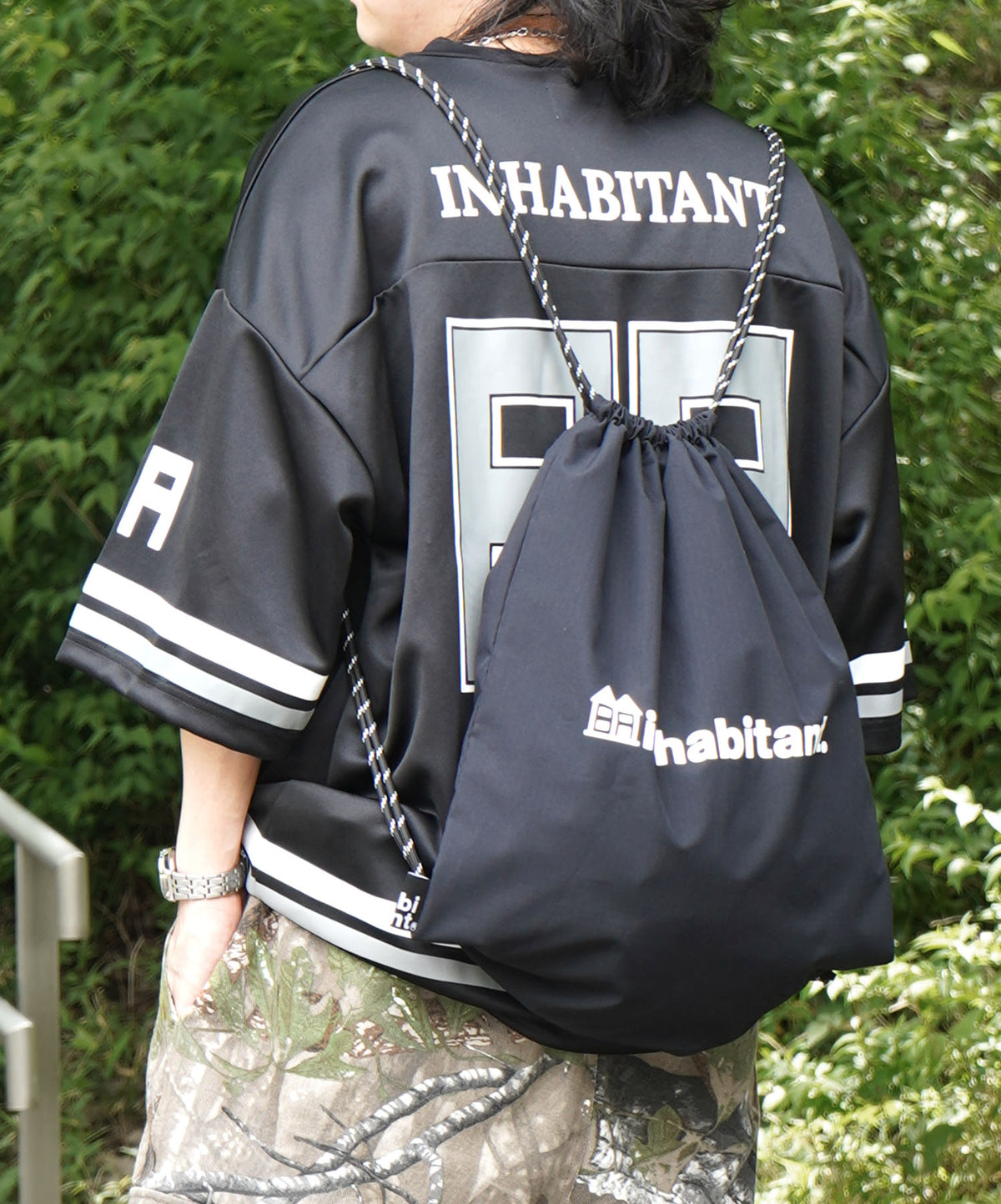 25SS【INHABITANT】ワンポイント ブランドロゴプリント ベーシック ナップザック
