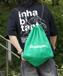 25SS【INHABITANT】ワンポイント ブランドロゴプリント ベーシック ナップザック