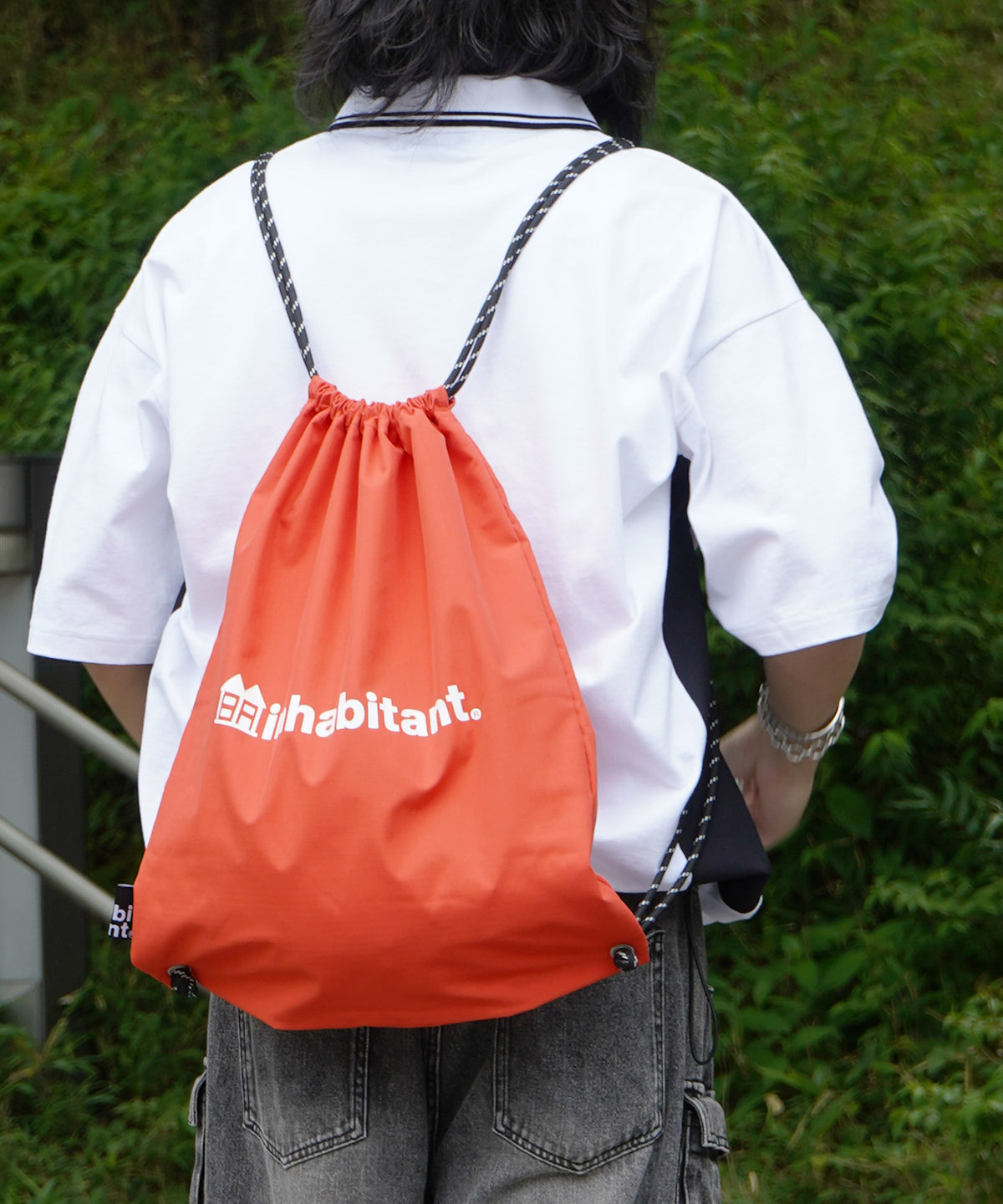 25SS【INHABITANT】ワンポイント ブランドロゴプリント ベーシック ナップザック