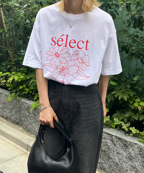 フラワーselectロゴ ビッグシルエット半袖プリントTシャツ