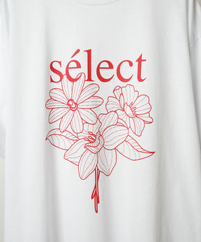 フラワーselectロゴ ビッグシルエット半袖プリントTシャツ