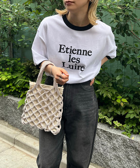 フロントプリント ビッグシルエット半袖リンガーTシャツ 2023SS