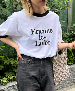 フロントプリント ビッグシルエット半袖リンガーTシャツ 2023SS