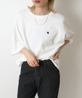 【POLO BCS】別注 ワンポイント刺繍 ピグメント加工 ビッグシルエット半袖Tシャツ