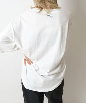 【POLO BCS】別注 ワンポイント刺繍 ピグメント加工 ビッグシルエット半袖Tシャツ