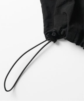 【Labordi】ビッグシルエット ワンポイント刺繍 ドロスト付キ フルジップナイロンベスト