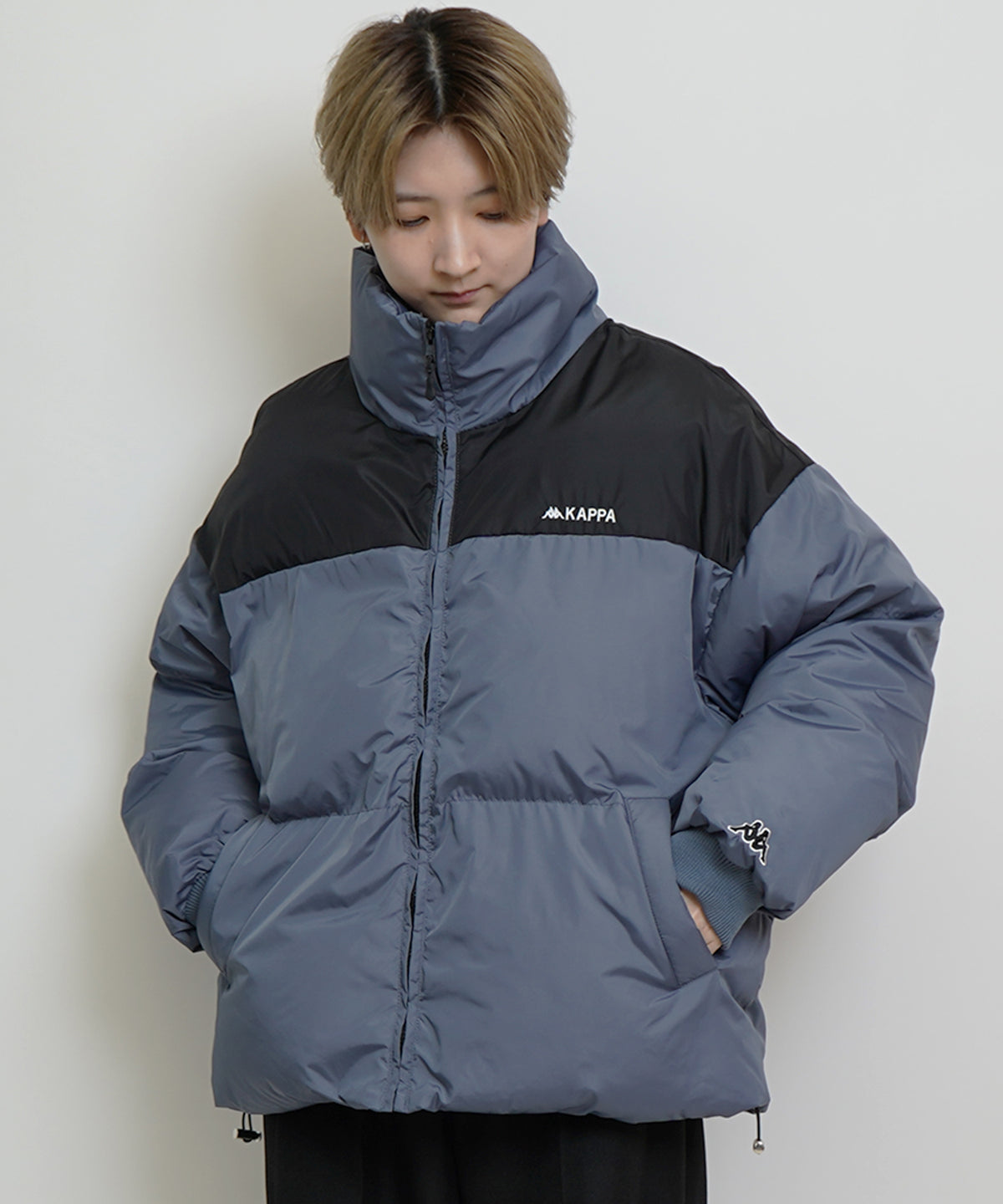 【Kappa / カッパ】別注 ビッグシルエット スタンドカラー ファイバーダウンジャケット