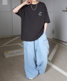 ウォーキングB ワンポイント刺繍ロゴ ビッグシルエット半袖Tシャツ
