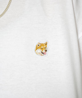ビッグシルエット いぬ / ねこ 動物ワンポイント刺繍Tシャツ