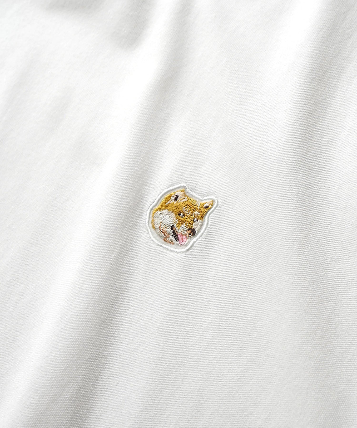 ビッグシルエット いぬ / ねこ 動物ワンポイント刺繍Tシャツ