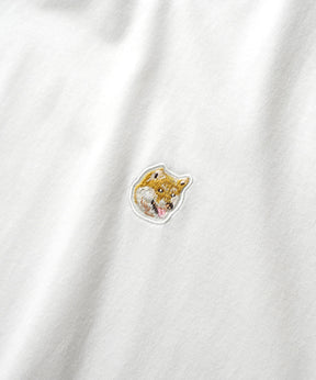 ビッグシルエット いぬ / ねこ 動物ワンポイント刺繍Tシャツ