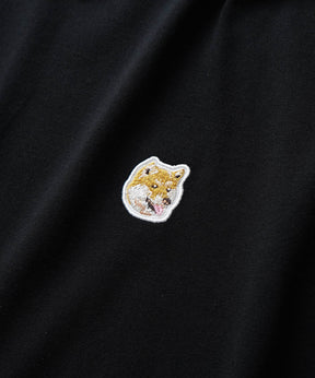 ビッグシルエット いぬ / ねこ 動物ワンポイント刺繍Tシャツ