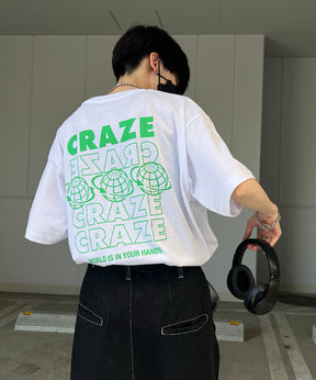 韓国ストリート バックプリントロゴ ビッグシルエット半袖Tシャツ