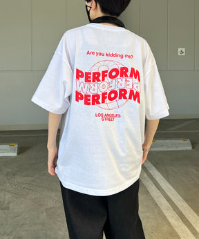 韓国ストリート バックプリントロゴ ビッグシルエット半袖Tシャツ