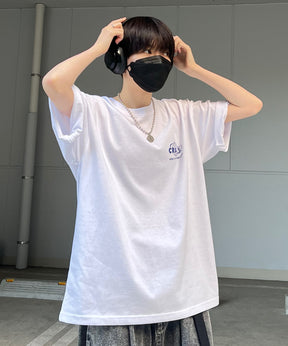 韓国ストリート バックプリントロゴ ビッグシルエット半袖Tシャツ