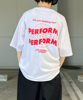 韓国ストリート バックプリントロゴ ビッグシルエット半袖Tシャツ
