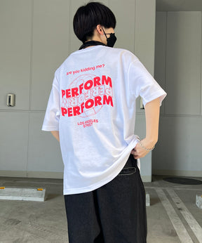 韓国ストリート バックプリントロゴ ビッグシルエット半袖Tシャツ