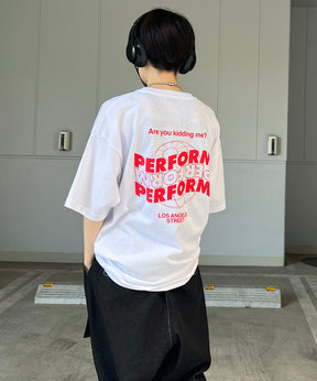 韓国ストリート バックプリントロゴ ビッグシルエット半袖Tシャツ