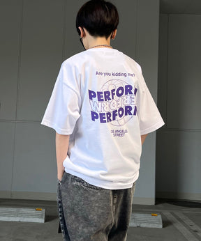 韓国ストリート バックプリントロゴ ビッグシルエット半袖Tシャツ