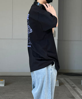 韓国ストリート バックプリントロゴ ビッグシルエット半袖Tシャツ