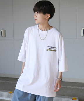 【MARK GONZALES ARTWORK COLLECTION / マーク ゴンザレス】フロント / バックプリント ワンポイント刺繍 モチーフ ビッグシルエットTシャツ