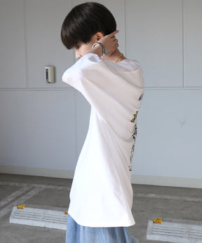 【MARK GONZALES ARTWORK COLLECTION / マーク ゴンザレス】フロント / バックプリント ワンポイント刺繍 モチーフ ビッグシルエットTシャツ