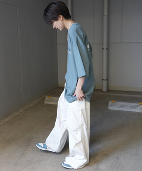 【MARK GONZALES ARTWORK COLLECTION / マーク ゴンザレス】フロント / バックプリント ワンポイント刺繍 モチーフ ビッグシルエットTシャツ