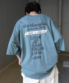 【MARK GONZALES ARTWORK COLLECTION / マーク ゴンザレス】フロント / バックプリント ワンポイント刺繍 モチーフ ビッグシルエットTシャツ