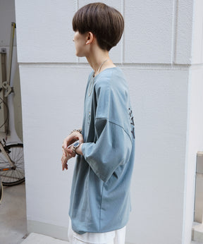 【MARK GONZALES ARTWORK COLLECTION / マーク ゴンザレス】フロント / バックプリント ワンポイント刺繍 モチーフ ビッグシルエットTシャツ